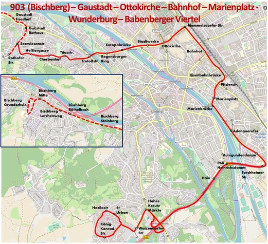 Vorschlag: Neue Linie 903: Die Weststadt an den Bahnhof anbinden!