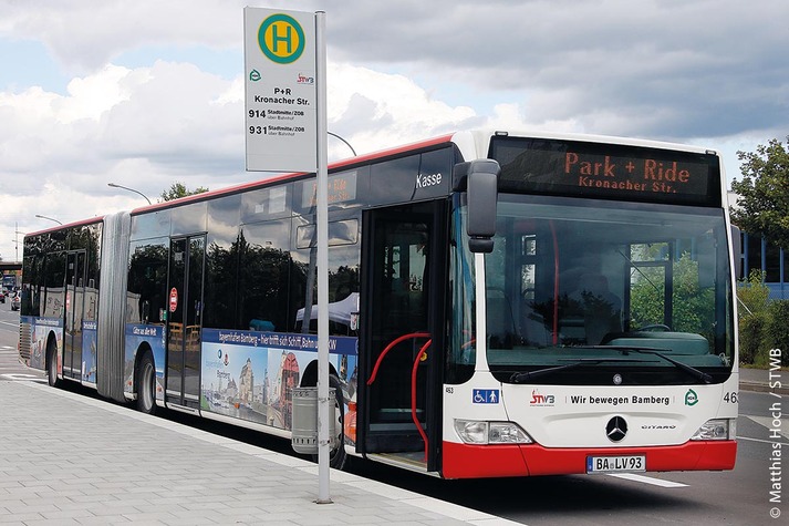 Vorschlag: P&R aus Richtung Hallstadt mit Reisebusparkplatz kombinieren