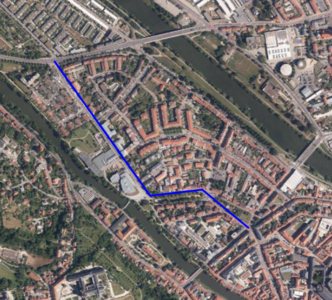 Vorschlag: "Uni-Route" zwischen ERBA und Markusplatz  zu Fahrradstraße ausweisen