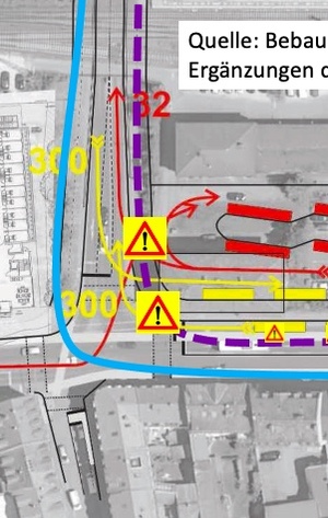 Vorschlag: Sicherere Radwegführung vor ROB, Bahnhof und Atrium