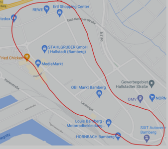 Vorschlag: Sichere Radwege im Laubanger-Einkaufsgebiet