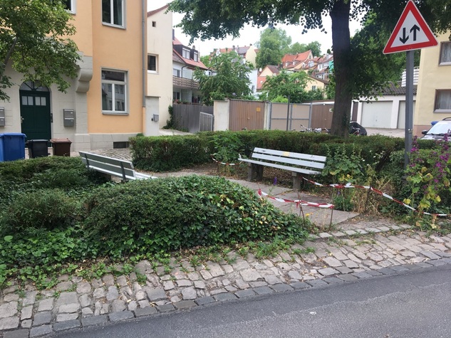 Vorhandene Parkanlage /Grünfläche in der (unteren) Maternstraße